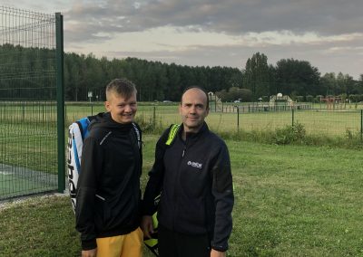 deux joueurs du tournoi open avant leur match